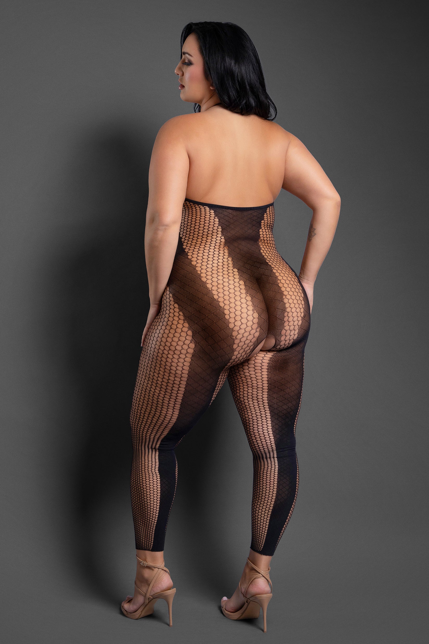 Sheer Make Your Move Footless Open Crotch Bodystocking
