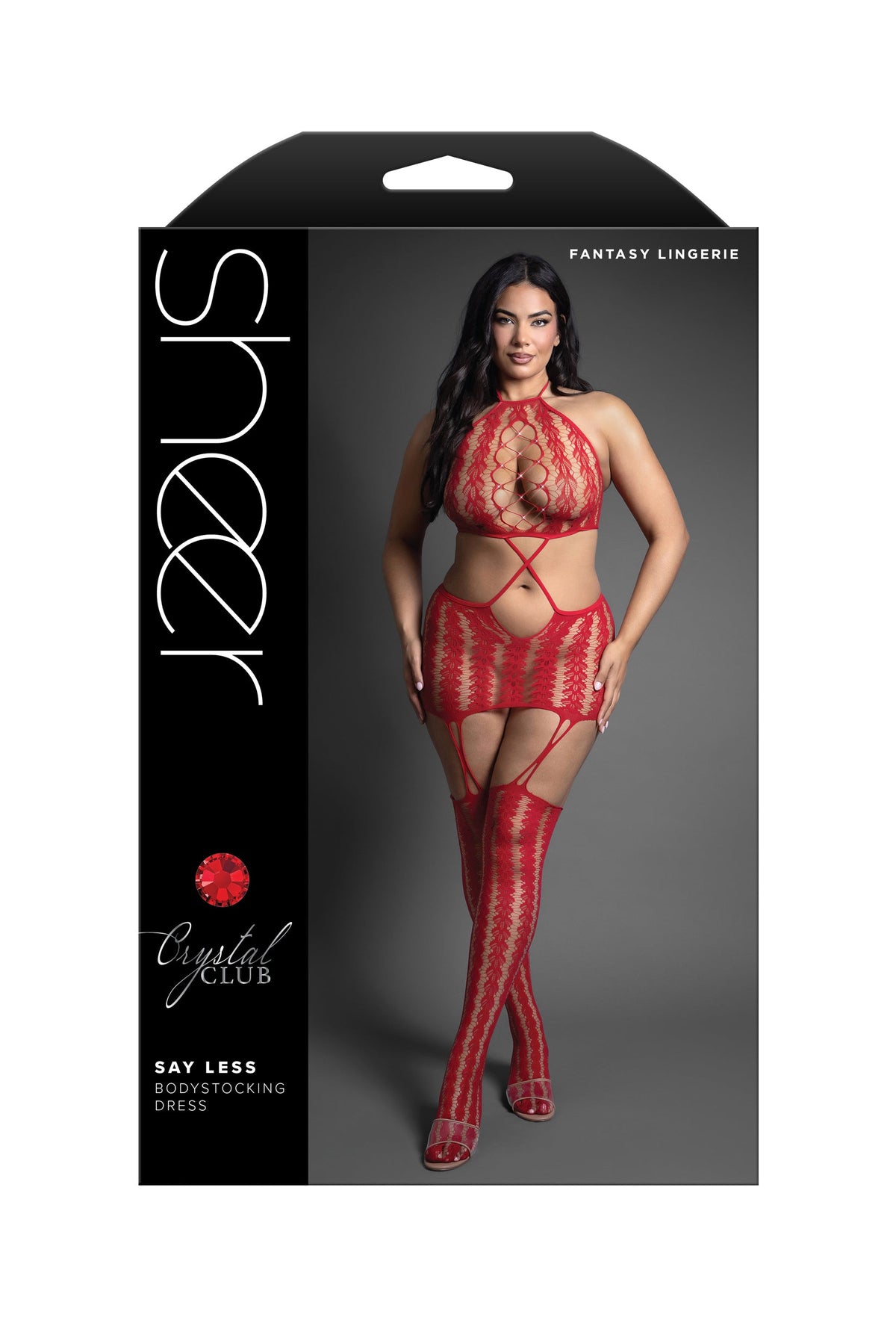 Queen Sheer Say Less Bodystocking Dress