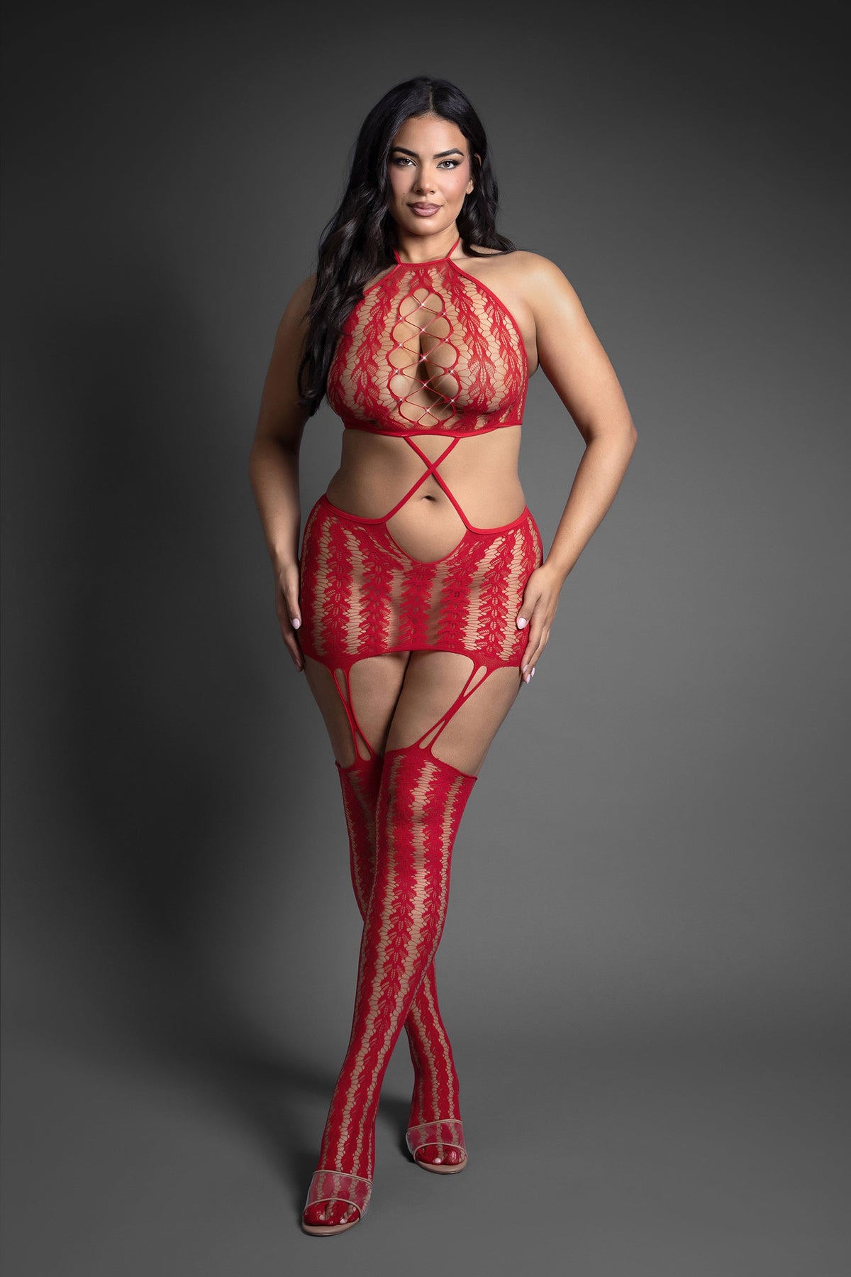 Queen Sheer Say Less Bodystocking Dress