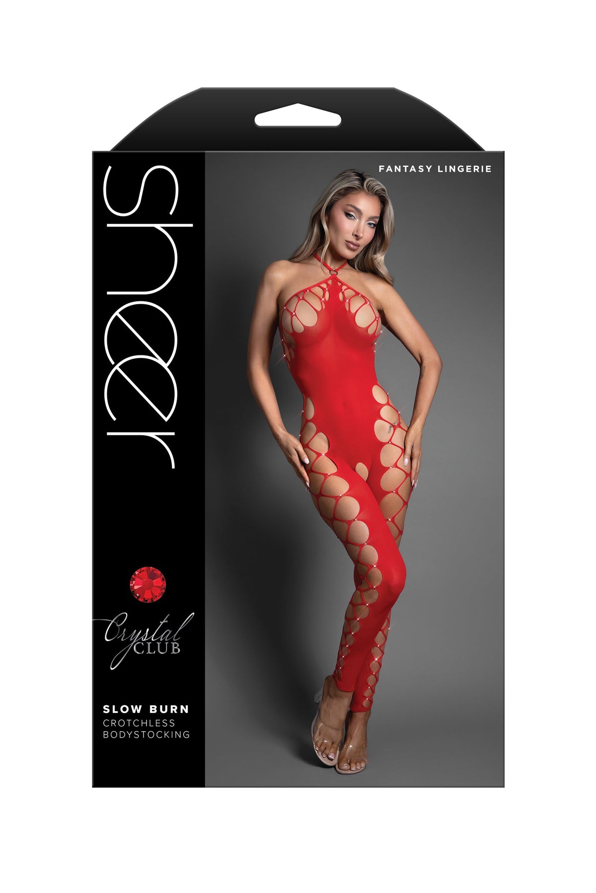 Sheer Slow Burn Crotchless Bodystocking