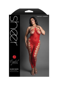 Queen Sheer Slow Burn Crotchless Bodystocking