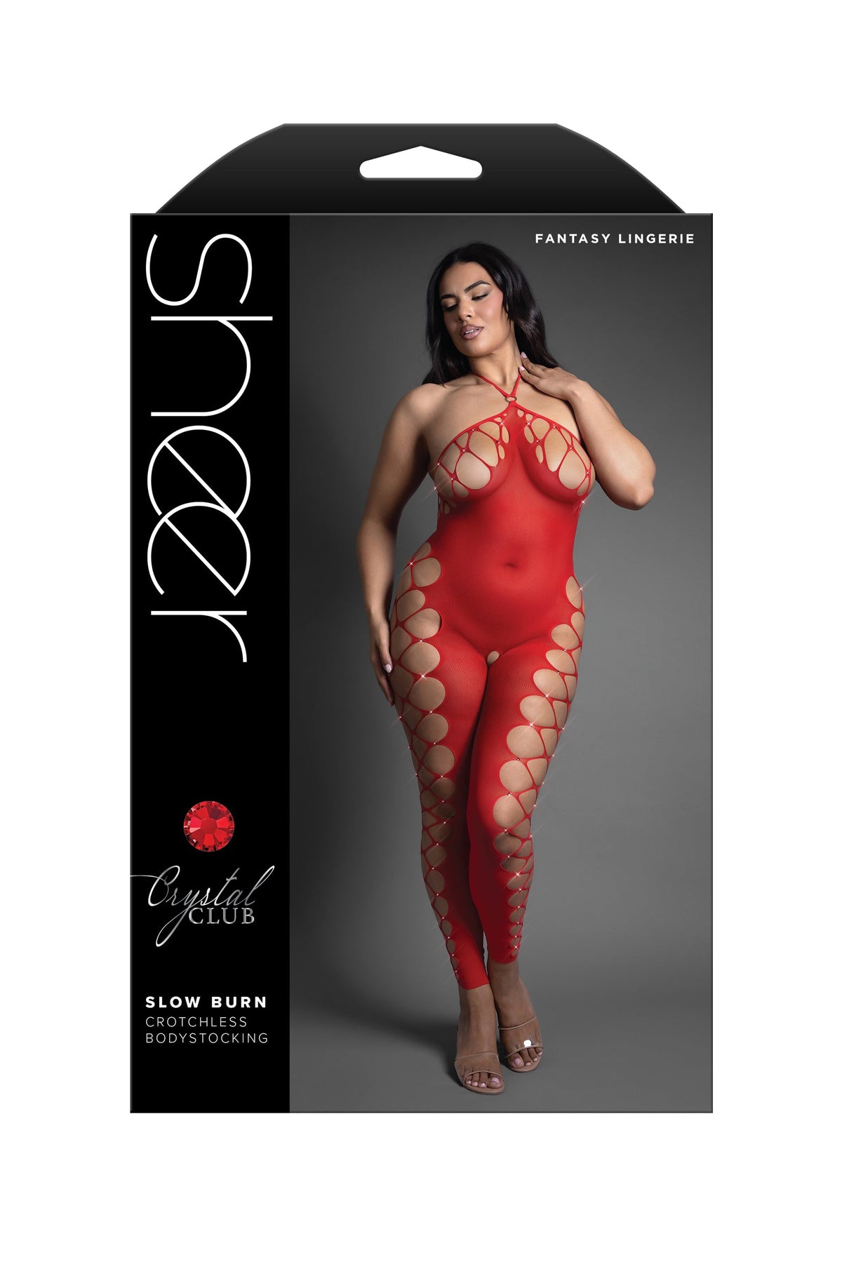 Queen Sheer Slow Burn Crotchless Bodystocking