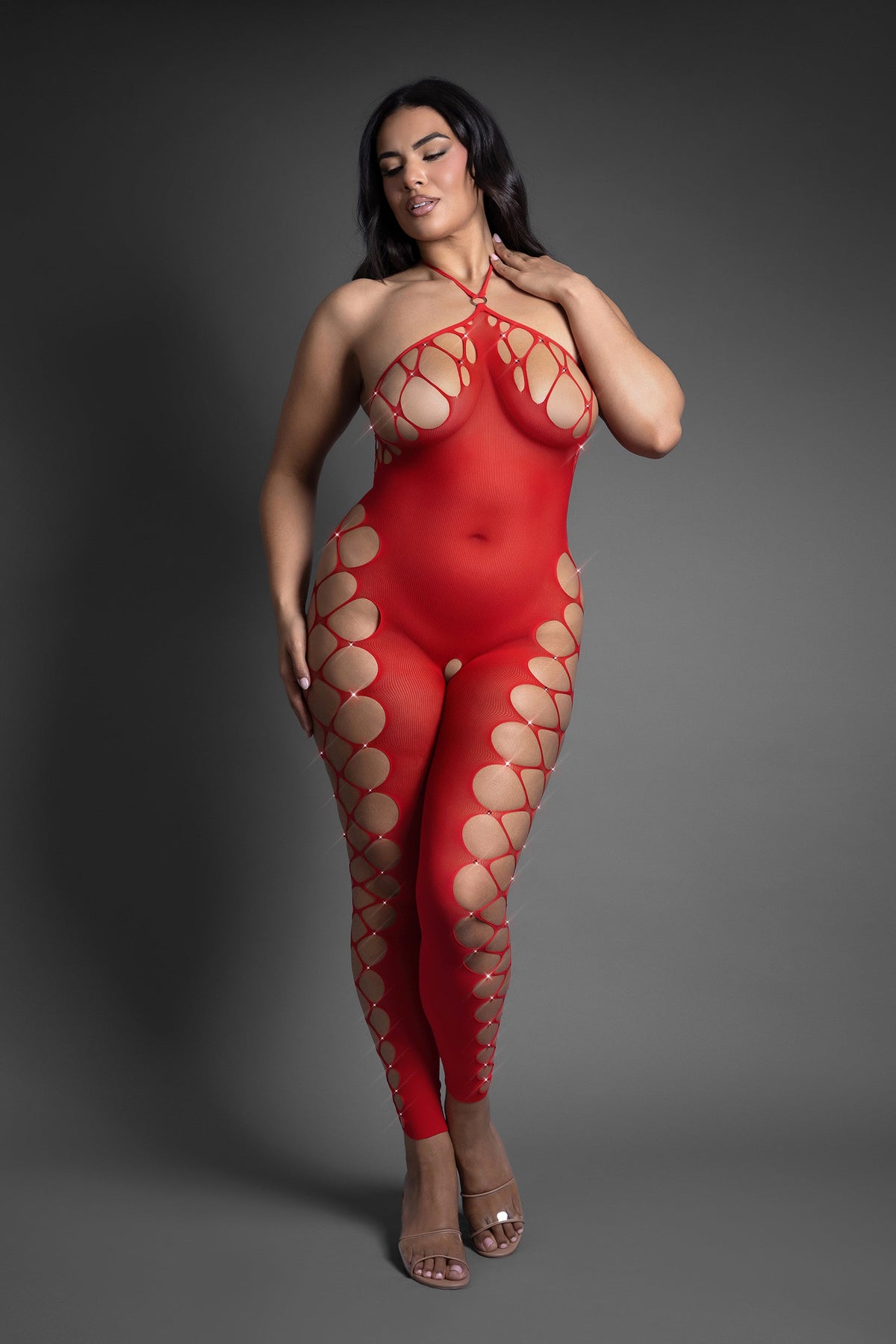 Queen Sheer Slow Burn Crotchless Bodystocking