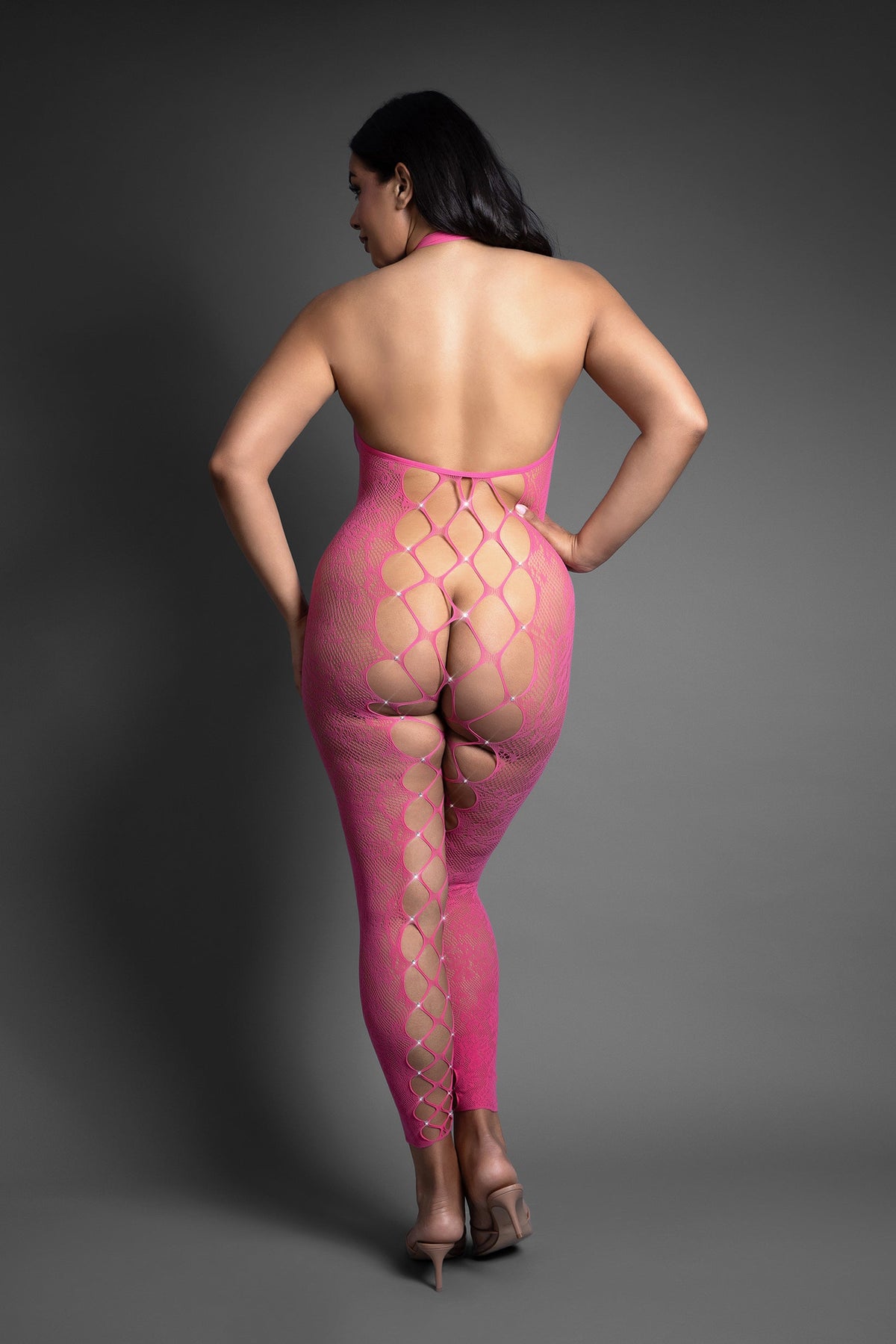 Queen Sheer Tempt Me Crotchless Bodystocking