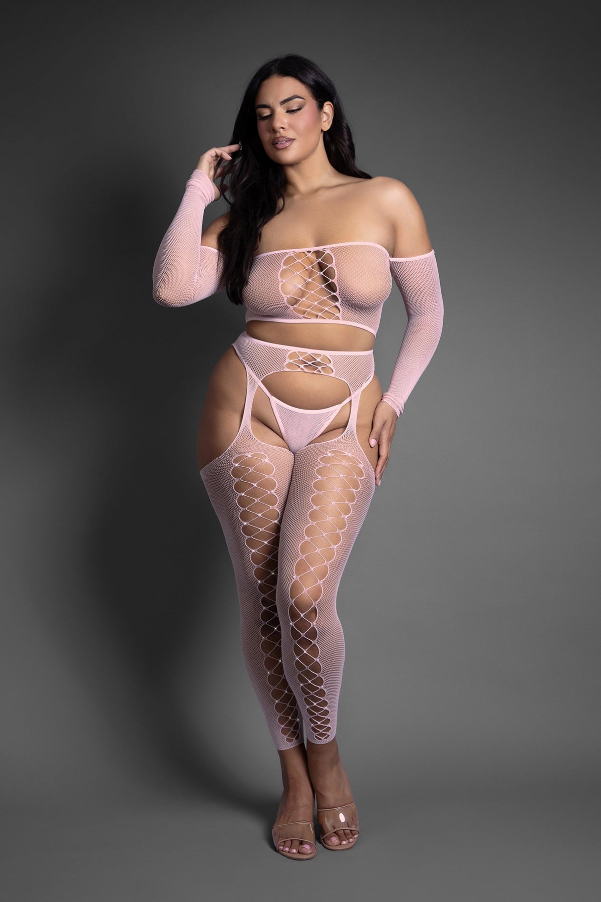 Queen Sheer Last Call 3pc Bodystocking Set