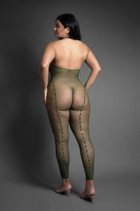 Queen Sheer Keep Looking Crotchless Bodystocking