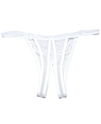 Shirley of Hollywood Scalloped Embroidery Crotchless Panty White