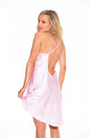 Shirley of Hollywood Satin Chemise Low Back Pink Icing