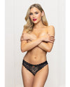 Seven 'til Midnight Queen Black Lace Panty Heart Cut Out Back & Pearl Chain-Rebel Romance