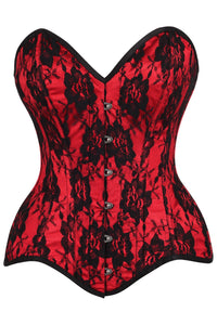Top Drawer 5 PC Premium Boudoir Bunny Corset Costume Red