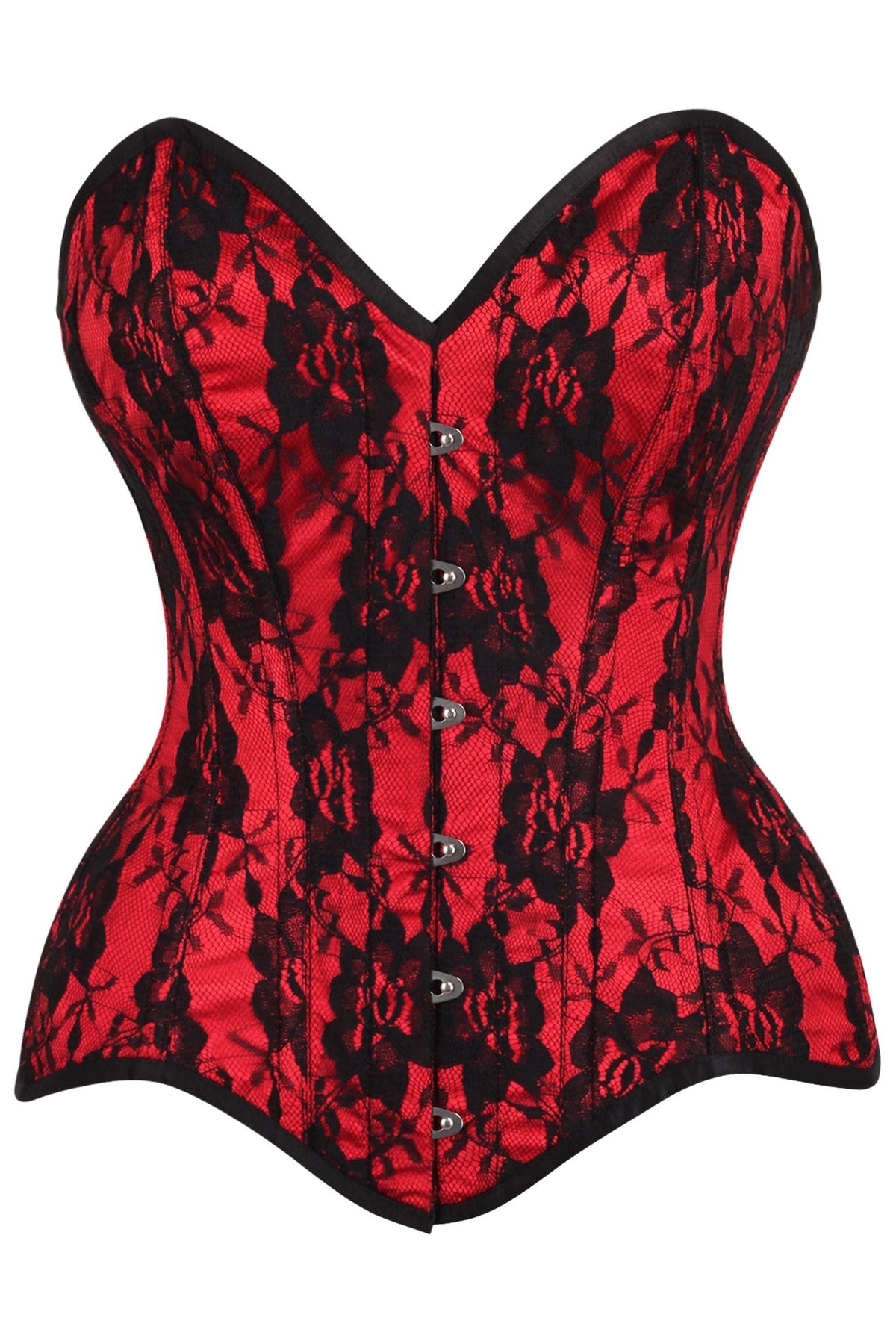 Top Drawer 5 PC Premium Boudoir Bunny Corset Costume Red