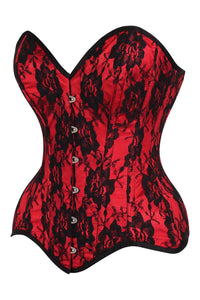 Top Drawer 5 PC Premium Boudoir Bunny Corset Costume Red
