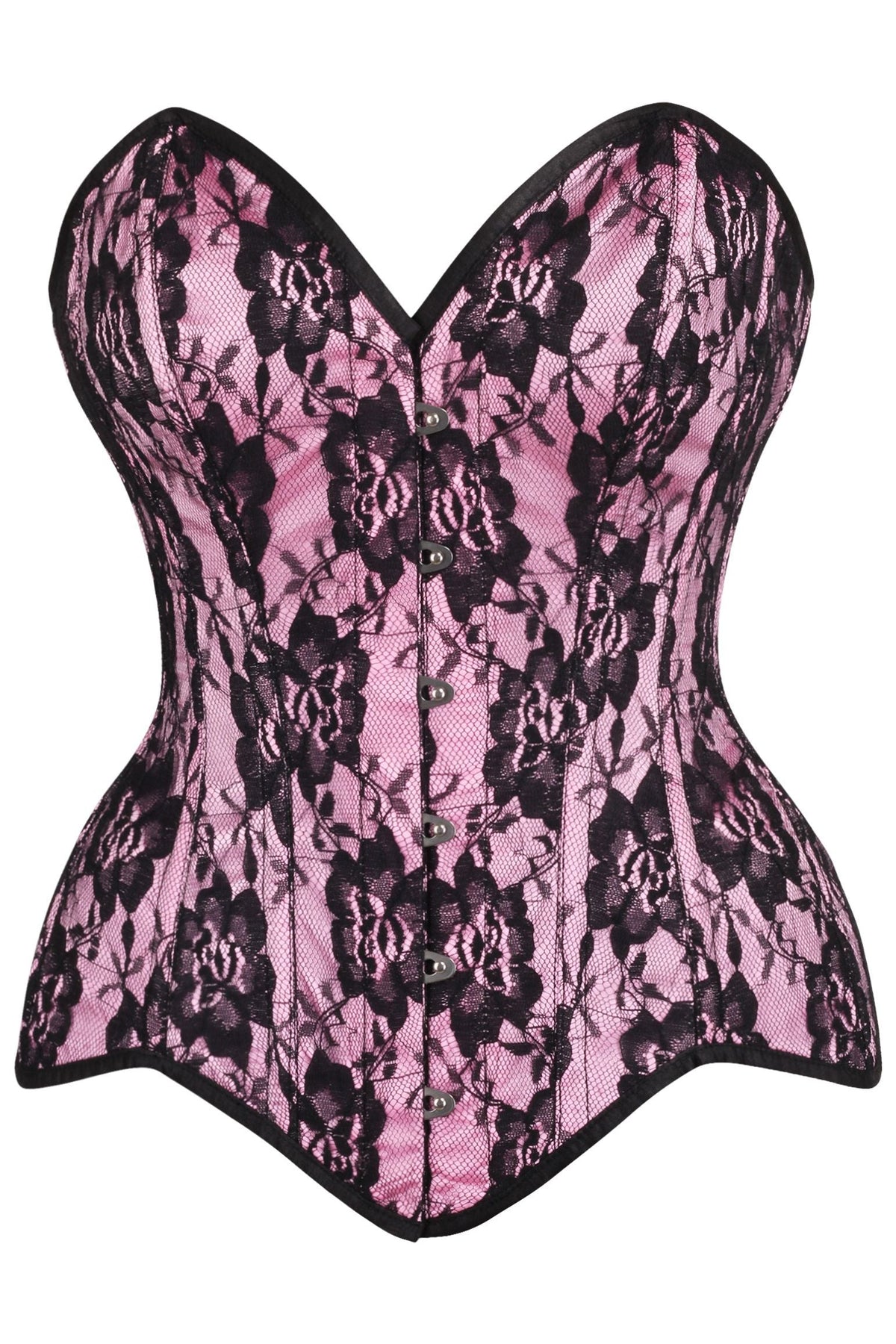 Top Drawer 5 PC Premium Boudoir Bunny Corset Costume Pink