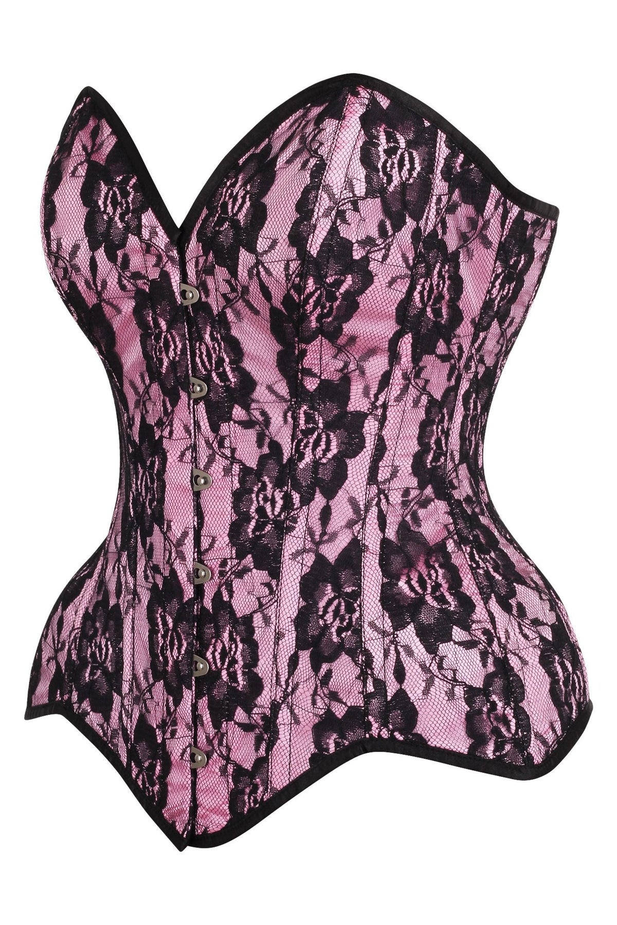 Top Drawer 5 PC Premium Boudoir Bunny Corset Costume Pink