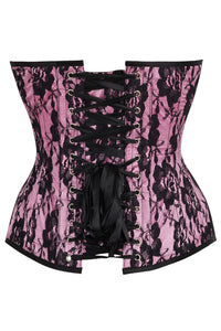Top Drawer 5 PC Premium Boudoir Bunny Corset Costume Pink