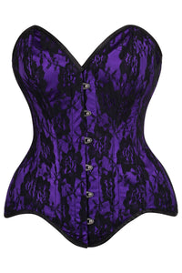 Top Drawer 5 PC Premium Boudoir Bunny Corset Costume Purple