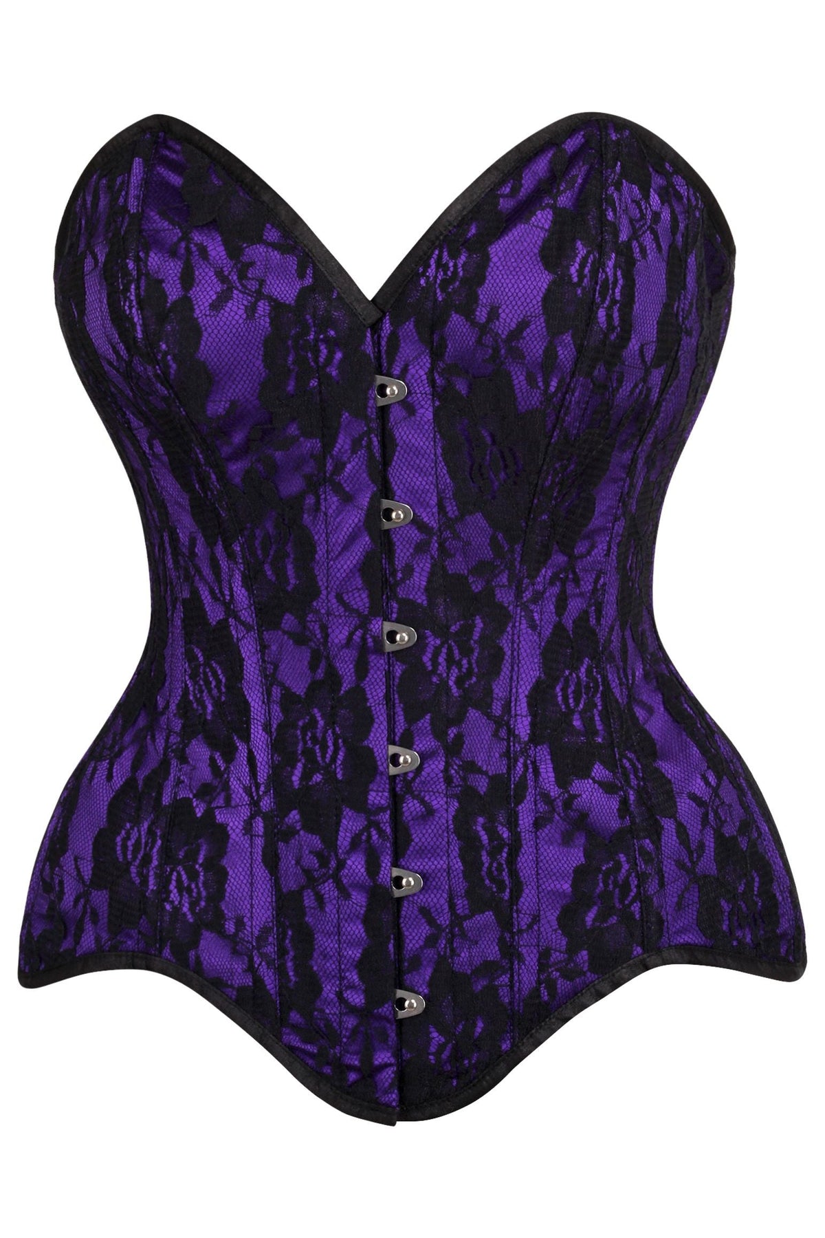 Top Drawer 5 PC Premium Boudoir Bunny Corset Costume Purple