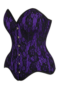 Top Drawer 5 PC Premium Boudoir Bunny Corset Costume Purple
