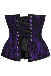 Top Drawer 5 PC Premium Boudoir Bunny Corset Costume Purple