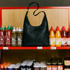 Tim Med Leather Hobo Handbag Black/Brushed Gold