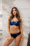 Axami 10231 Padded Balconette Bra Blue Shimmer Brilliance