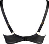 Axami Balconette Latex Bra Gold Zippers