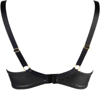 Axami Balconette Latex Bra Gold Zippers