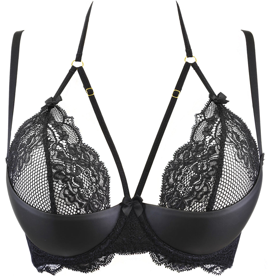 Axami 10691 Latex Lace Quarter Cup Shelf Bra Saturday Night