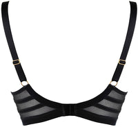 Axami Sheer Stripe Unlined Bra On the Clouds Nude/Black
