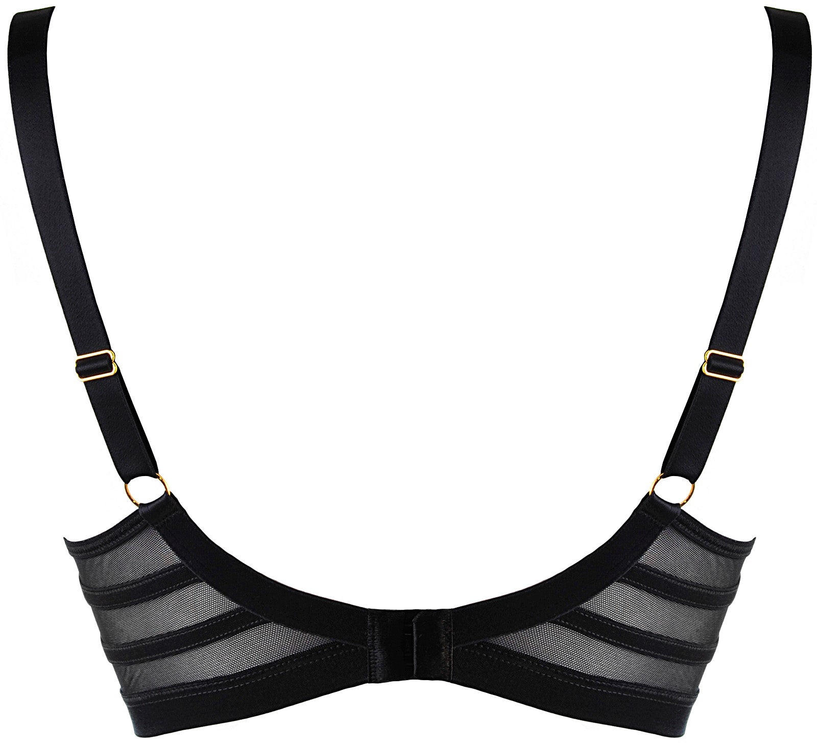 Axami Sheer Stripe Unlined Bra On the Clouds Nude/Black