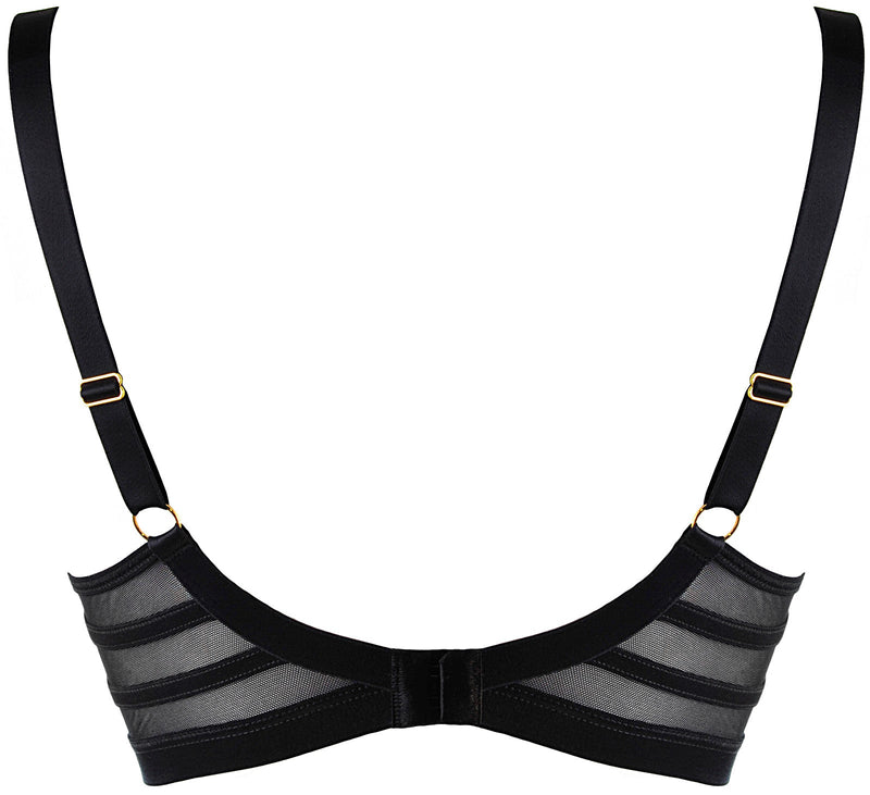 Axami Sheer Stripe Unlined Bra On the Clouds Nude/Black