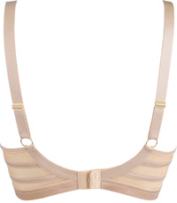 Axami Sheer Stripe Unlined Bra Beige