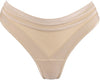 Axami Sheer Stripe Brazilian Thong Beige