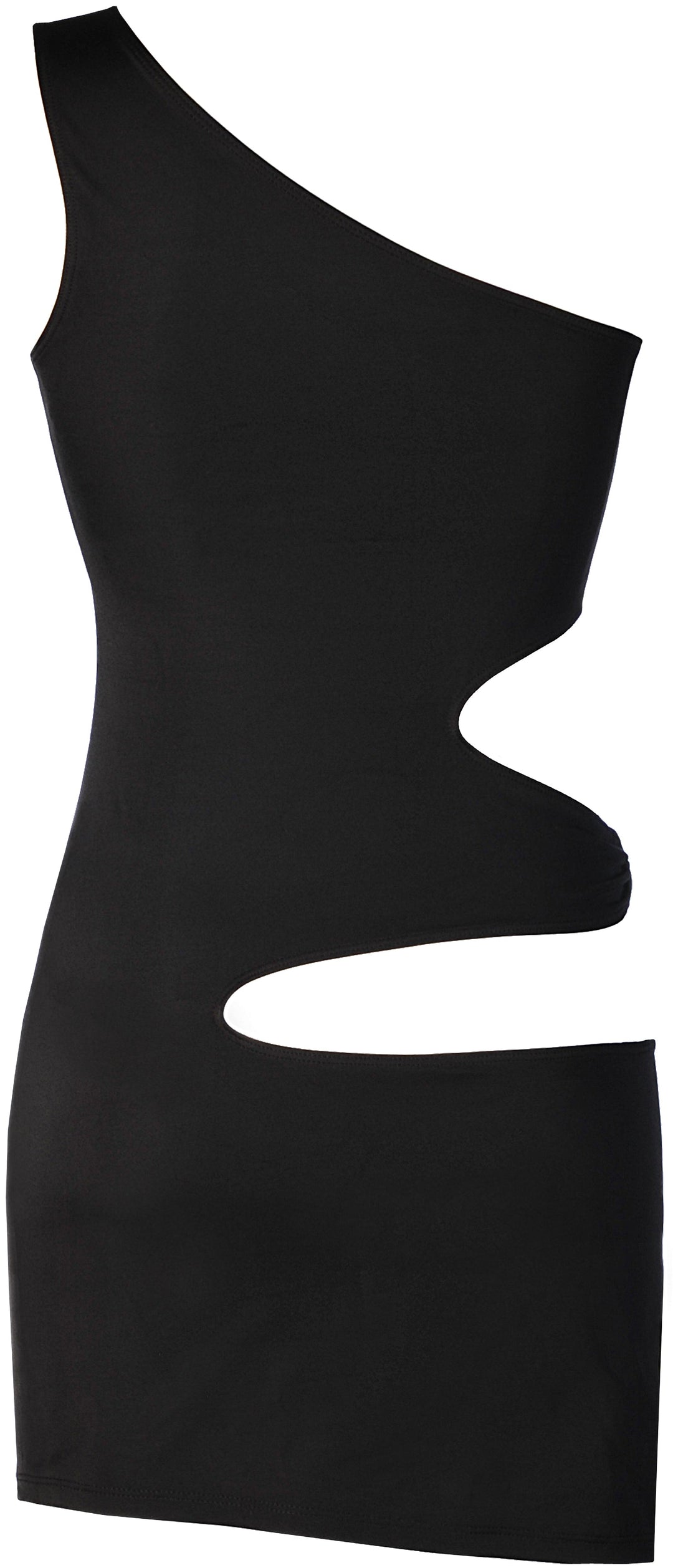 Axami 9239 Microfiber Sexy Black Dress Cutouts Rings