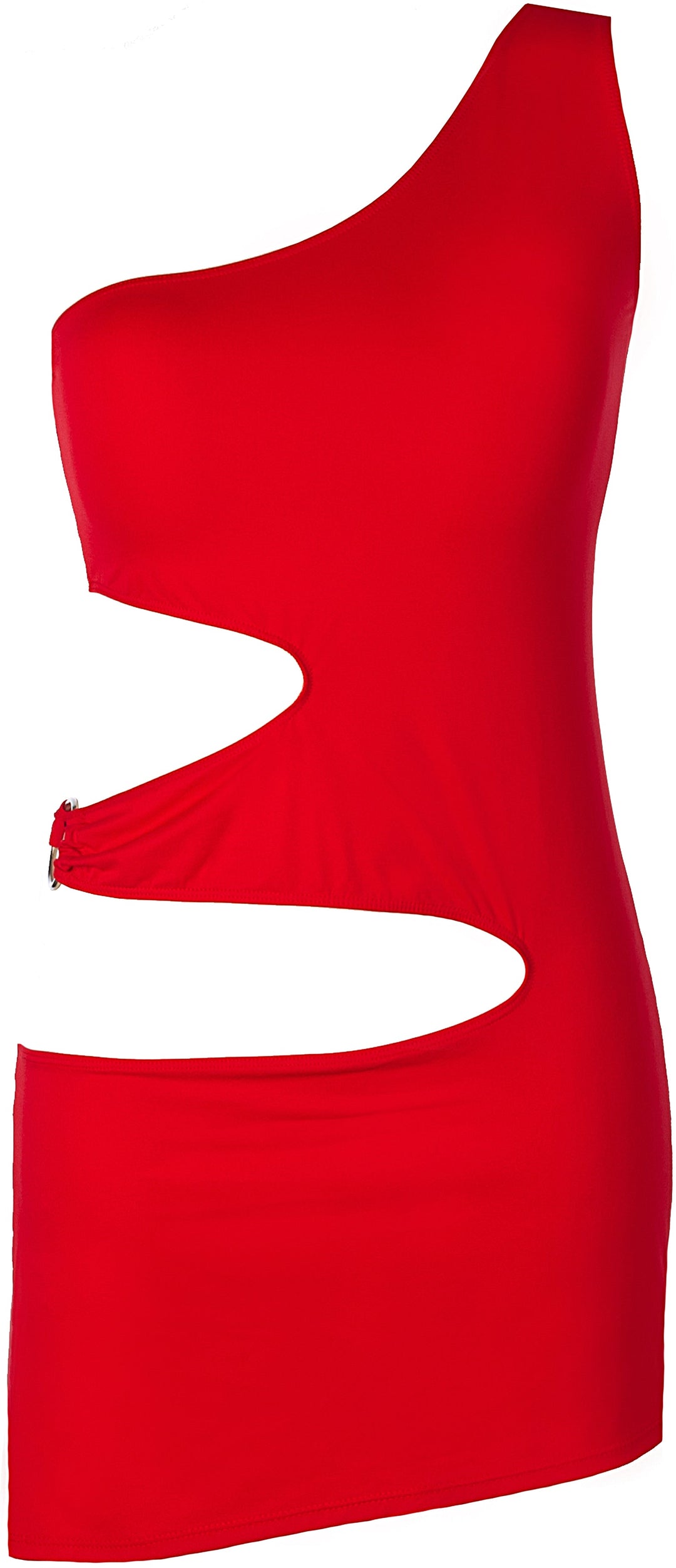 Axami 9249 Microfiber Sexy Red Dress Cutouts Rings