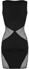 Axami 9279 Sexy Microfiber Black Sheer Dress