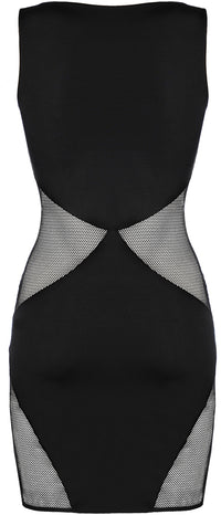 Axami 9279 Sexy Microfiber Black Sheer Dress