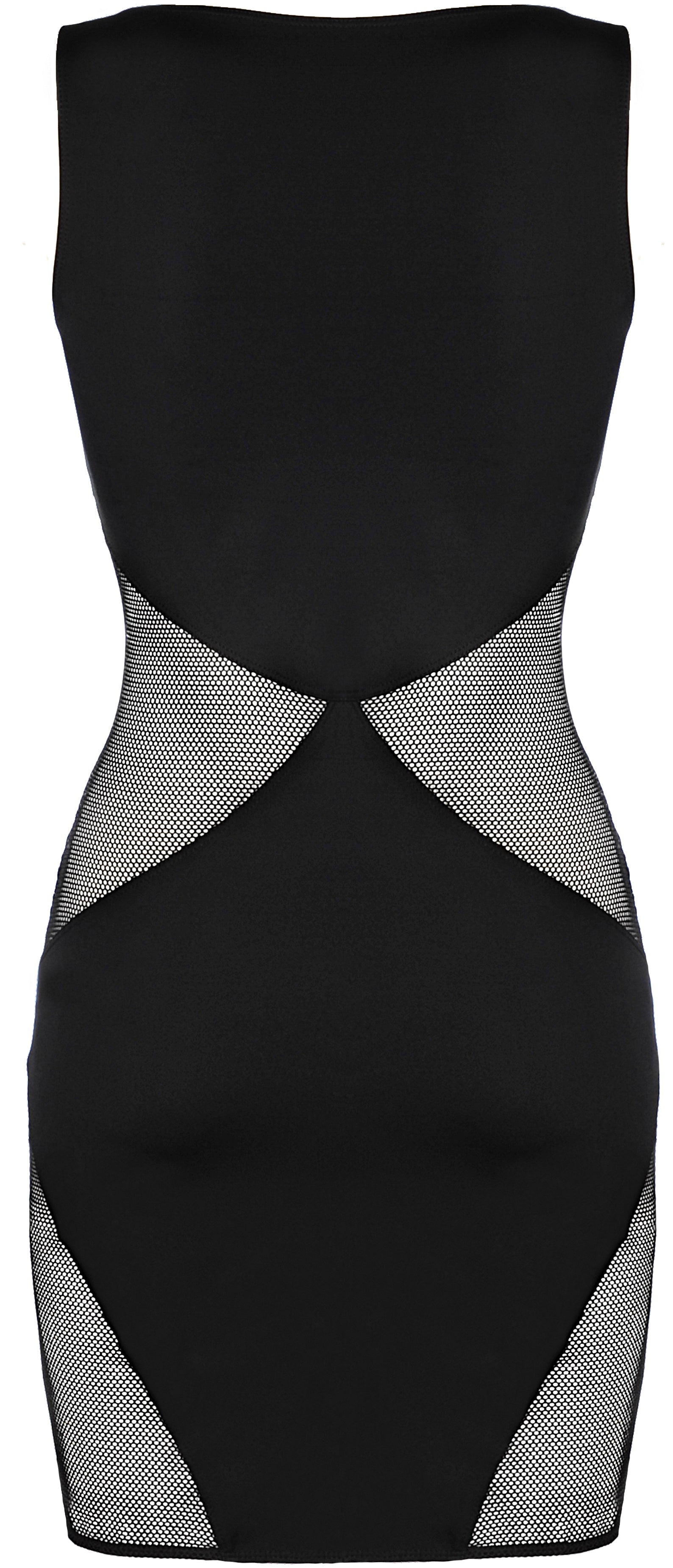 Axami 9279 Sexy Microfiber Black Sheer Dress