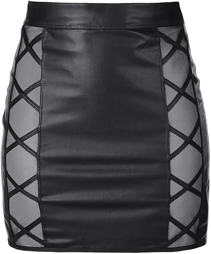 Axami 9329 Sexy Soft Latex Skirt Black