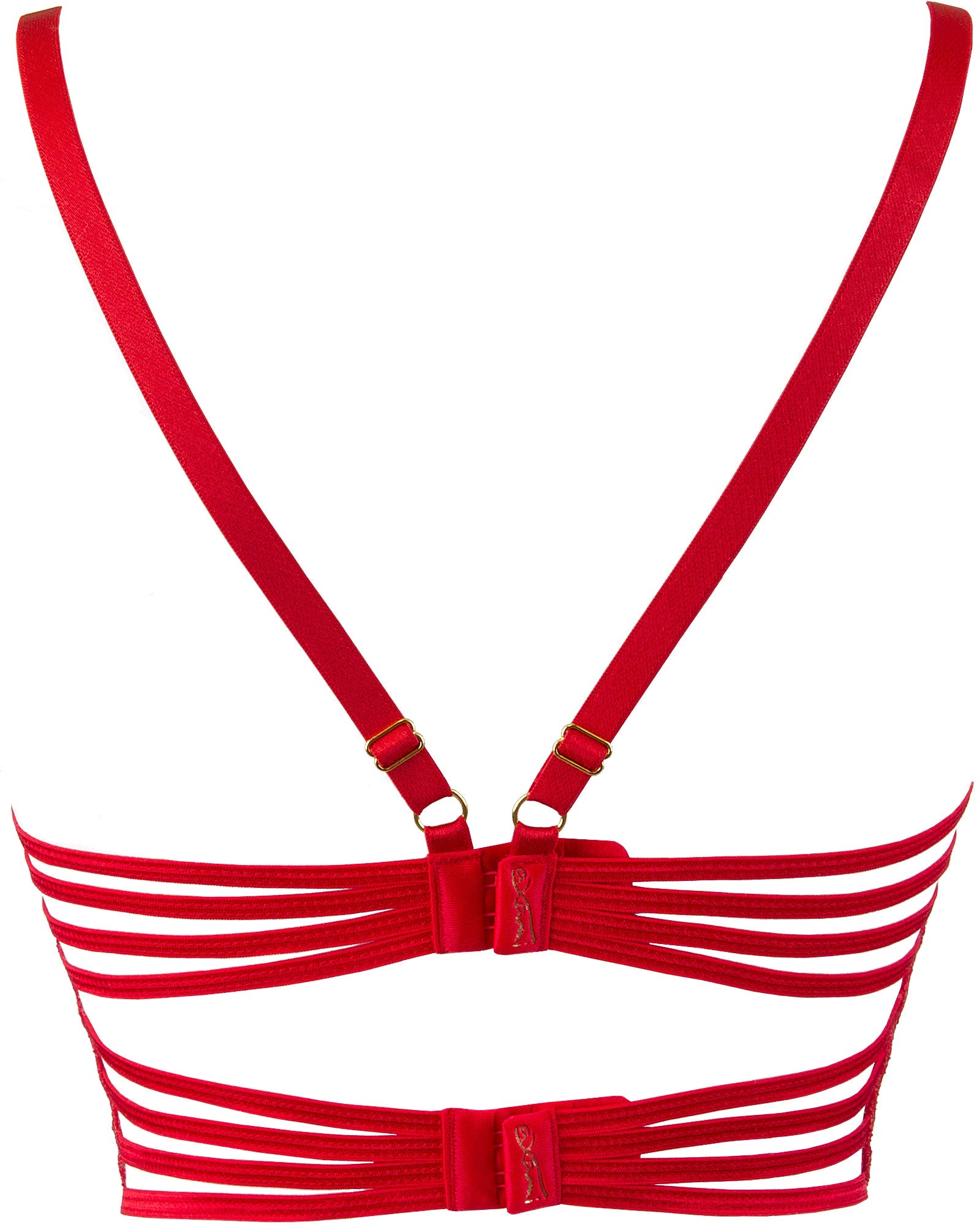 Axami 9581 Summer Love Lace Longline Bra Red