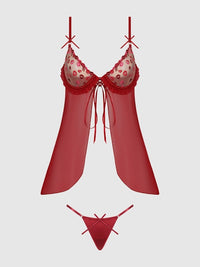 House of Desire Angelina Babydoll Kiss Embroidery