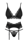 Obsessive Arisha Lace Garter Bra Set