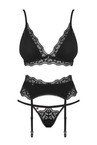 Obsessive Arisha Lace Garter Bra Set