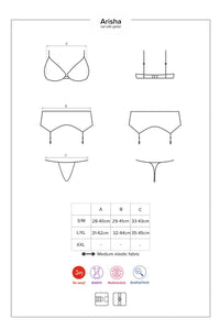 Obsessive Arisha Lace Garter Bra Set