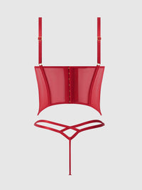 House of Desire Ashley Alexiss Sheer Bustier & G-String Set