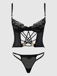 House of Desire Ashley Alexiss Sheer Bustier & G-String Set