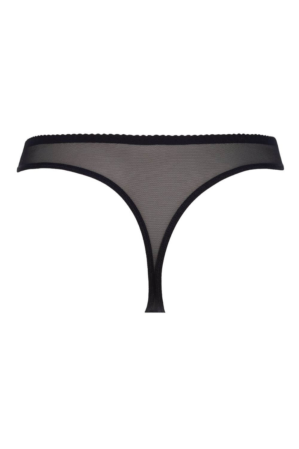 Axami Black Orchid Sheer Mesh Thong