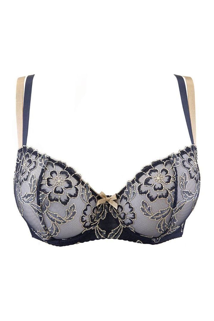 Axami Blue Lagoon Sheer Unlined Balconette Bra - Limited Edition