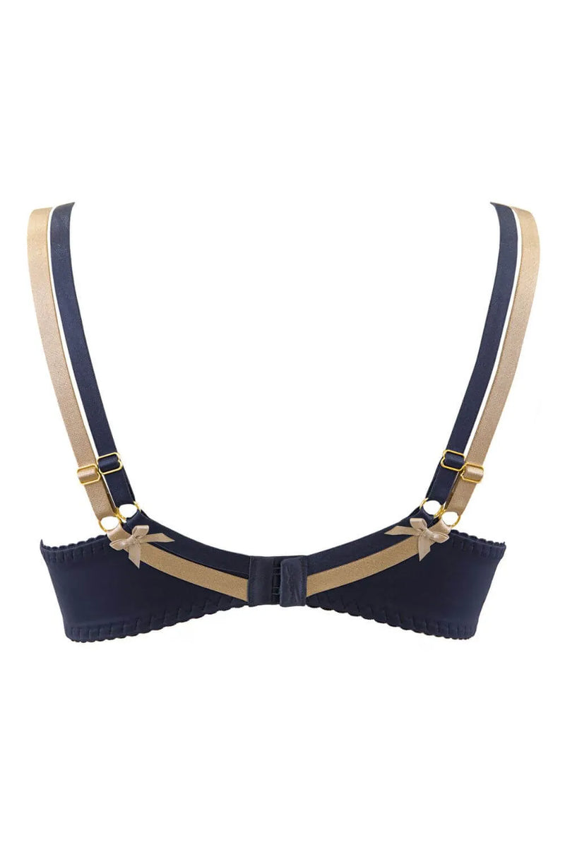 Axami Blue Lagoon Sheer Unlined Balconette Bra