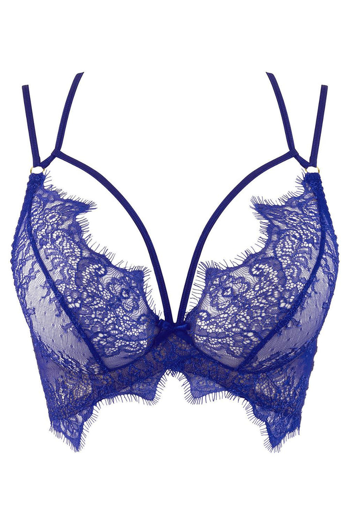 Axami Blueberry Eyelash Lace Corset Bra